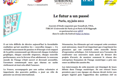 Le futur a un passé
