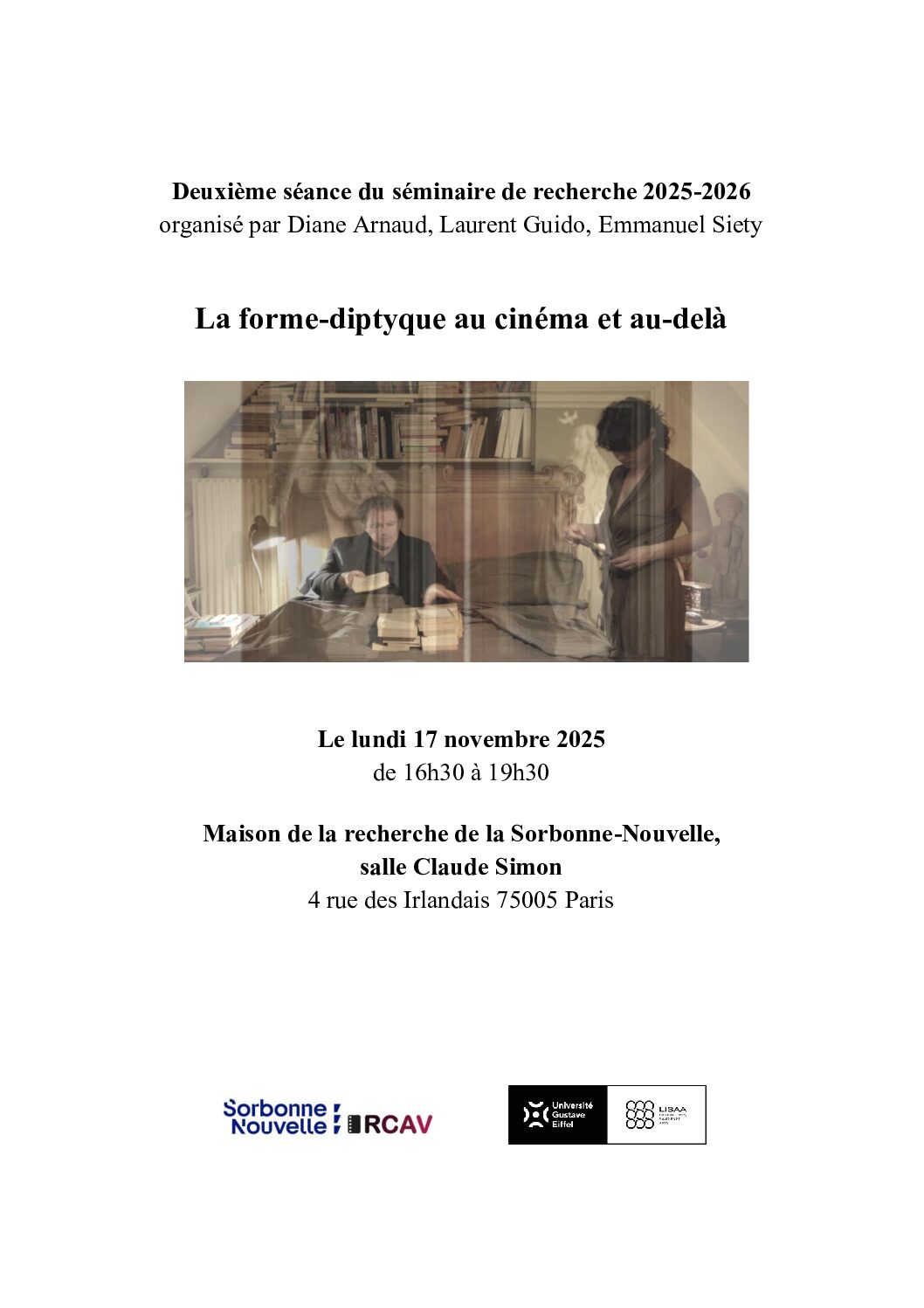 Forme diptyique 25-26 – 2 – 17 novembre