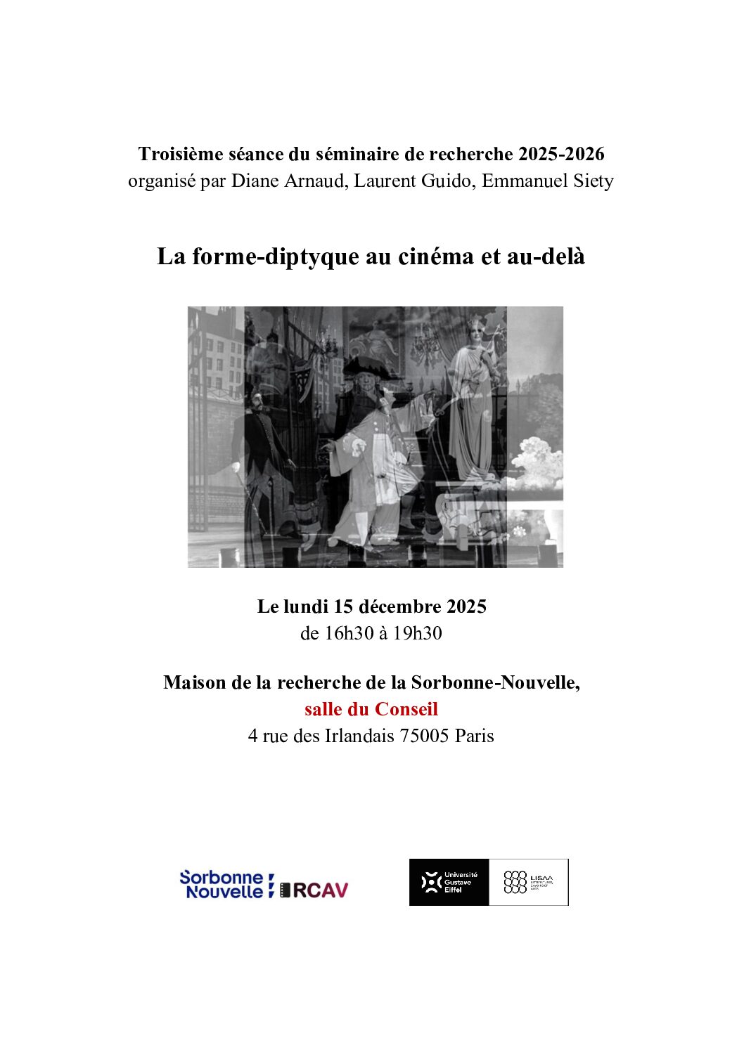 Forme diptyique 25-26 – 3- 15 décembre