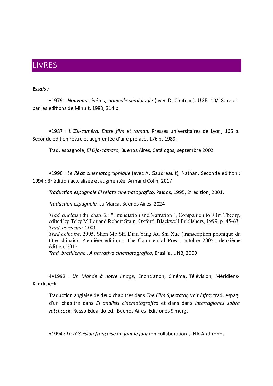 Publications François Jost