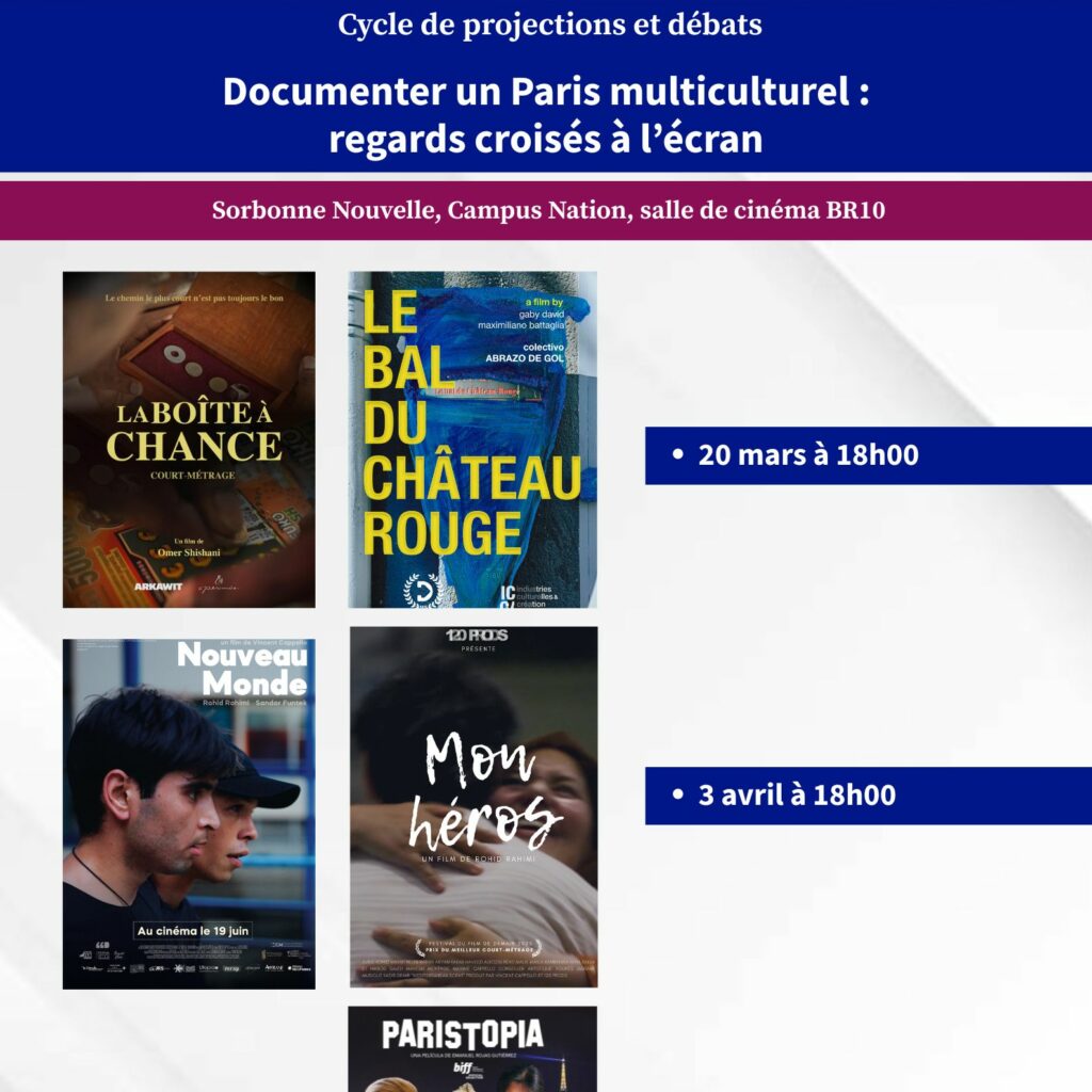 Cycle de projections et débats en salle BR10 du Campus Nation de la Sorbonne Nouvelle.
