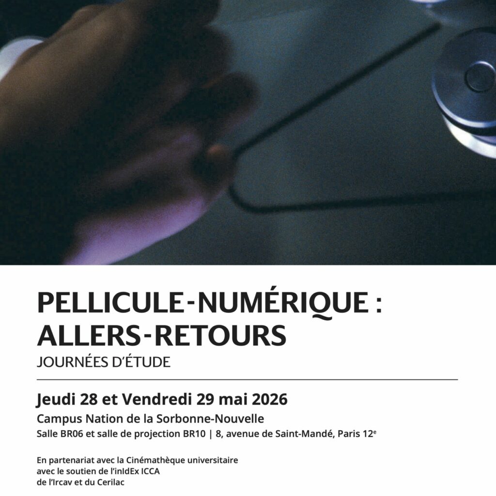Journées d'étude les 28 et 29 mai 2026 au campus Nation de la Sorbonne Nouvelle.