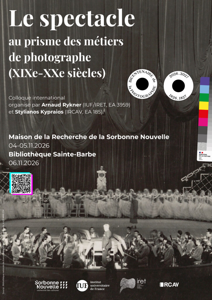 Colloque du 4 au 6 novembre 2026 à Paris.